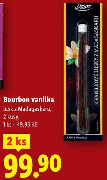 Bourbon vanilka, 2 ks