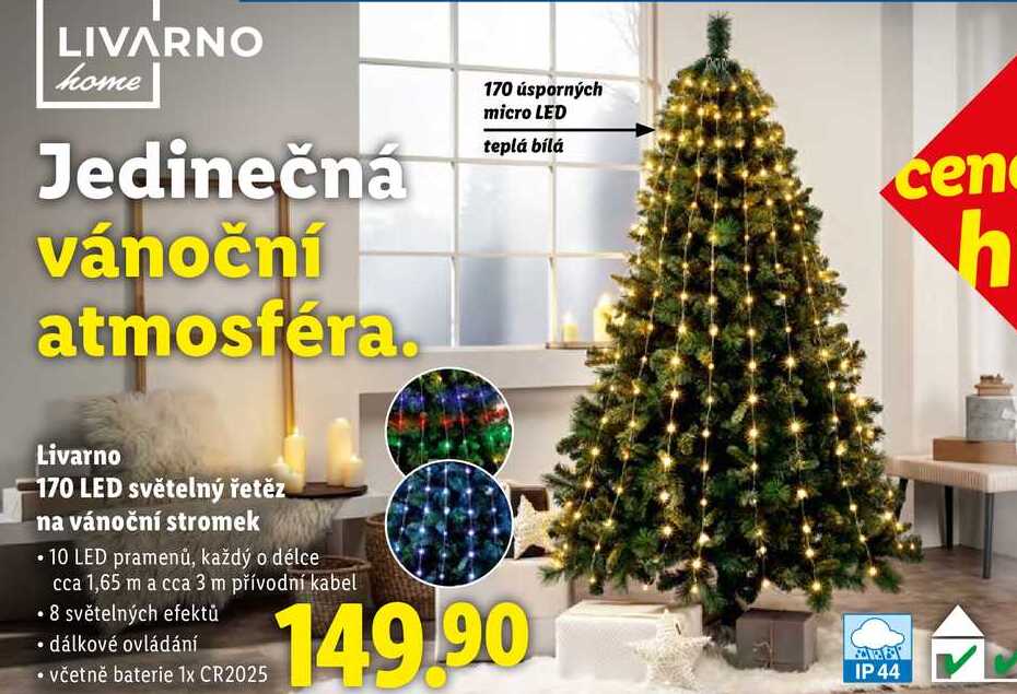 Livarno 170 LED světelný řetěz na vánoční stromek 