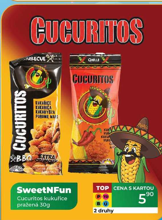 SweetNFun Cucuritos kukuřice pražená 30g