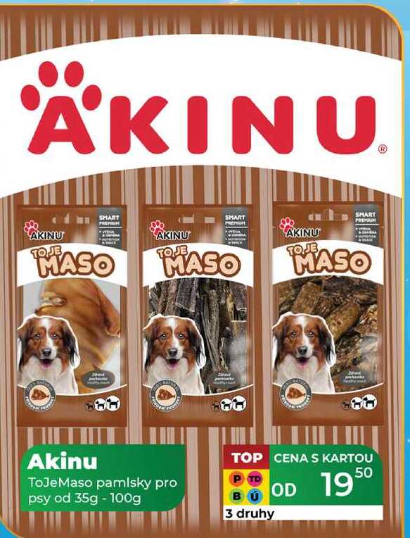 Akinu ToJeMaso pamlsky pro psy od 35g - 100g  