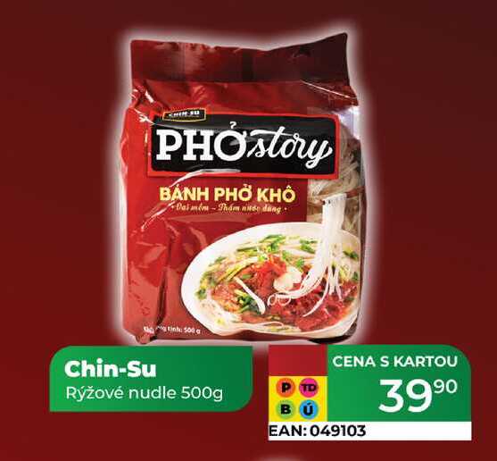 Chin-Su Rýžové nudle 500g 