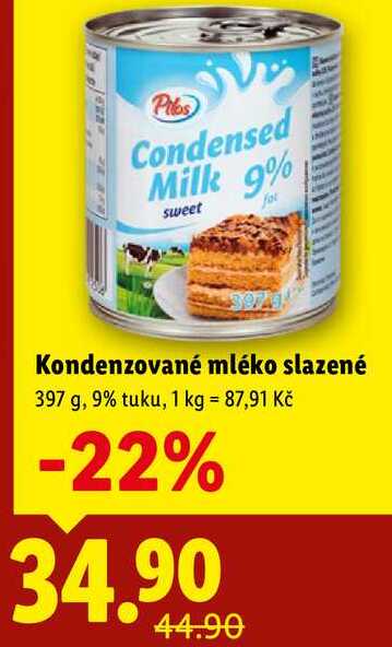 Kondenzované mléko slazené, 397 g