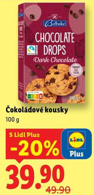 Čokoládové kousky, 100 g
