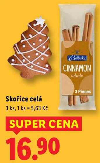 Skořice celá, 3 ks