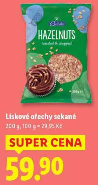 Lískové ořechy sekané, 200 g