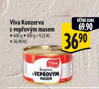 Viva Konzerva s vepřovým masem 400 g