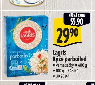   Lagris Rýže parboiled varné sáčky 400 g 