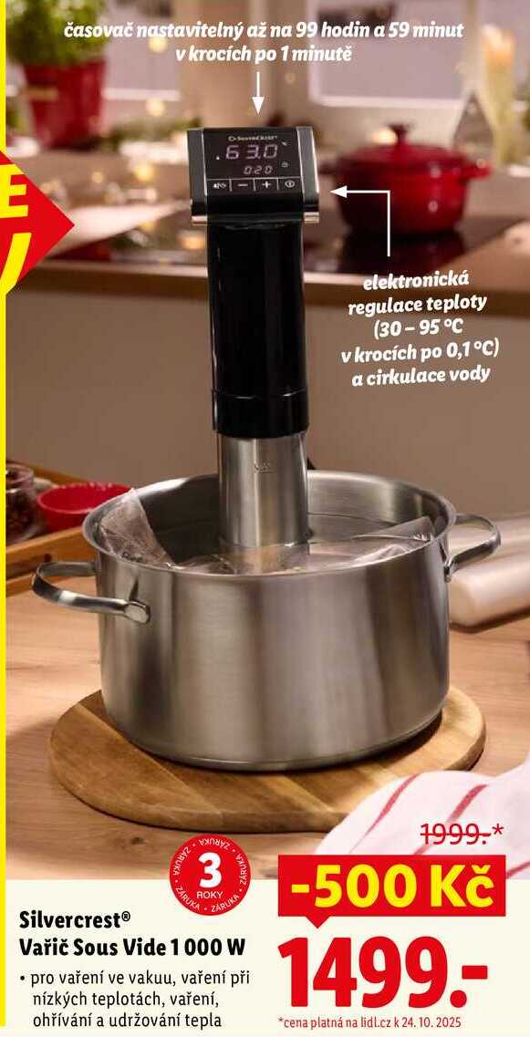 Silvercrest Vařič Sous Vide 1 000 W 