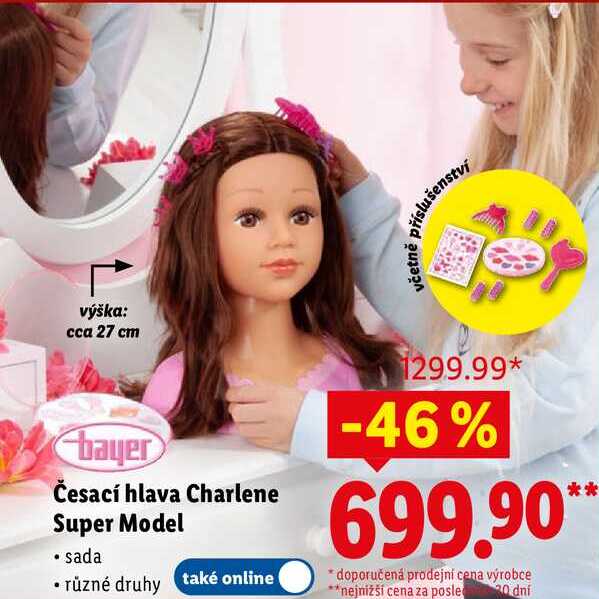 Česací hlava Charlene Super Model