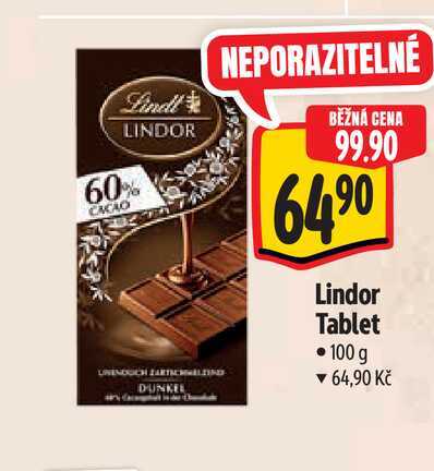   Lindor Tablet 100 g 