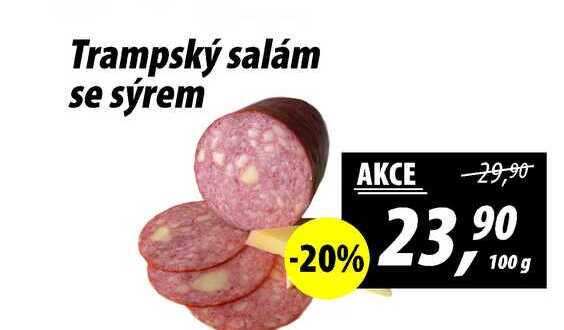 Trampský salám se sýrem, 100 g 