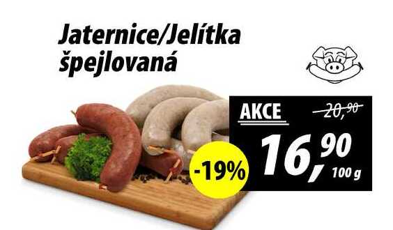 Jaternice/Jelitka špejlovaná, 100 g