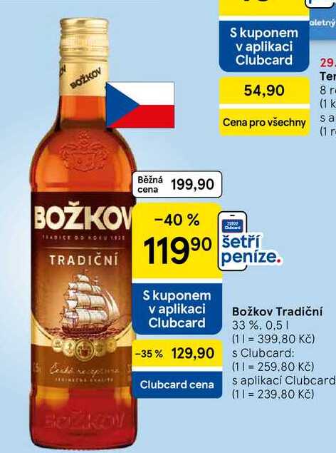 Božkov Tradiční 33 %, 0,5 l