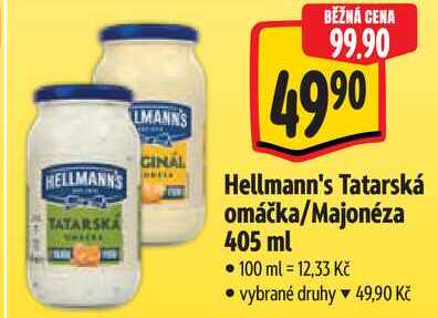 Hellmann's Tatarská omáčka/Majonéza, 405 ml