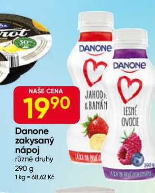 Danone zakysaný nápoj různé druhy 290 g