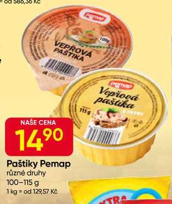 Paštiky Pemap různé druhy 100-115 g