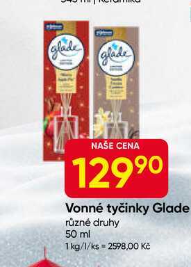 Vonné tyčinky Glade různé druhy 50 ml 