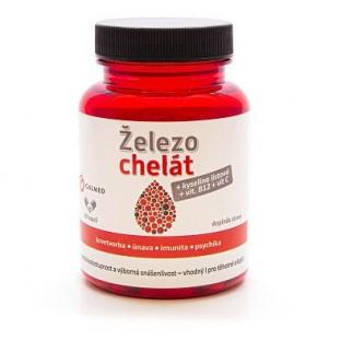Železo chelát + kyselina listová + vitamin B9 a vitamin C 60 kapsul Galmed