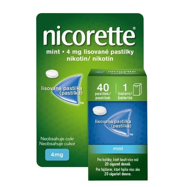 Nicorette Mint 4 mg lisovaná pastilka 40 kusů