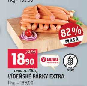 Videňské párky extra 100g