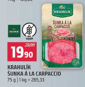 Krahulík šunka Á la carpacio 75g