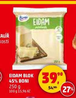 EIDAM BLOK 45% BONI, 250 g