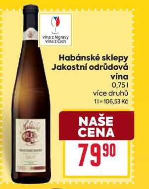 Habánské sklepy Jakostní odrůdová vína 0,75l