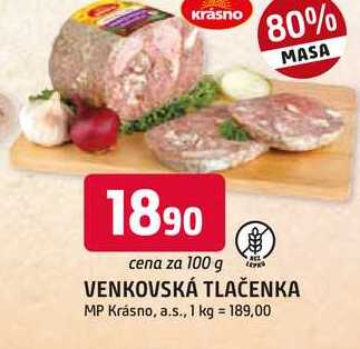 VENKOVSKÁ TLAČENKA 100g
