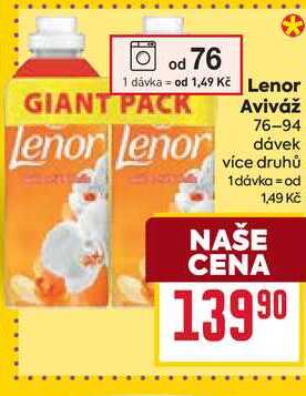 Lenor Aviváž 76-94 dávek 