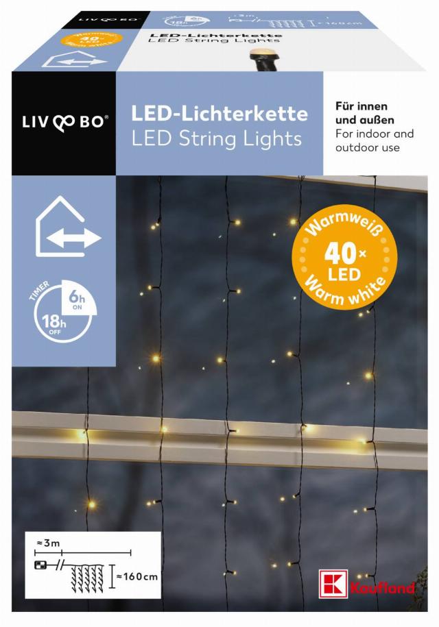 Liv&Bo LED Světelný řetěz 40 LED diod