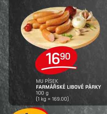 FARMÁŘSKÉ LIBOVÉ PÁRKY 100g