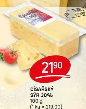 CÍSAŘSKÝ SÝR 30% 100g