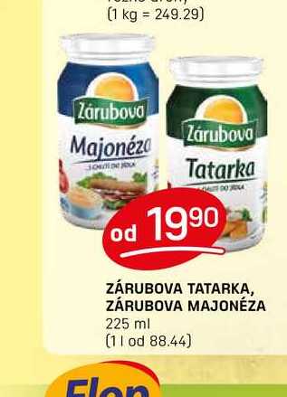 ZÁRUBOVA TATARKA, ZÁRUBOVA MAJONÉZA 225 ml