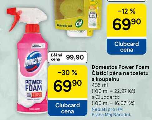 Domestos Power Foam Čisticí pěna na toaletu a koupelnu, 435 ml  