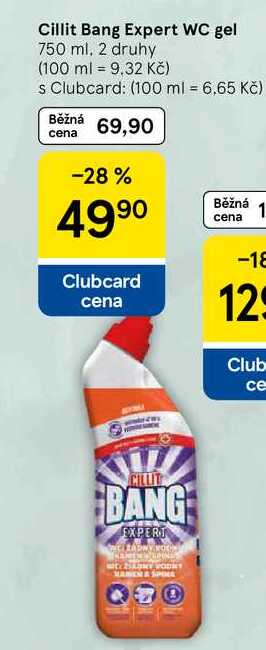 Cillit Bang Expert WC gel, 750 ml, 2 druhy