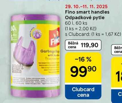 Fino smart handles Odpadkové pytle, 60 l, 60 ks