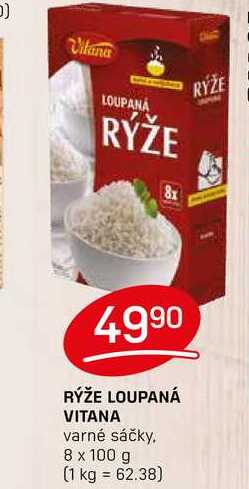 RÝŽE LOUPANÁ VITANA varné sáčky 8 x 100g