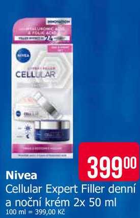 Nivea Cellular Expert Filler denní a noční krém 2x 50 ml