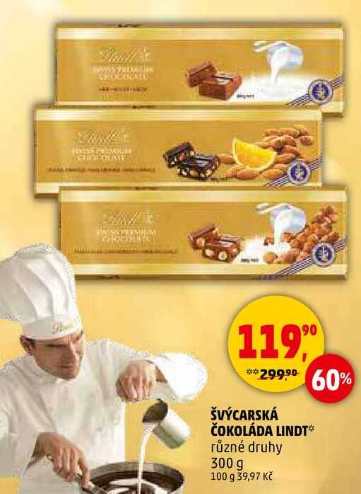 ŠVÝCARSKÁ ČOKOLÁDA LINDT, 300 g 