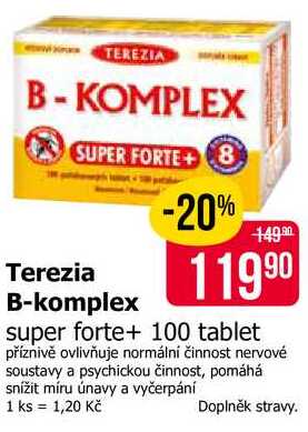 Terezia B-komplex super forte+ 100 tablet 