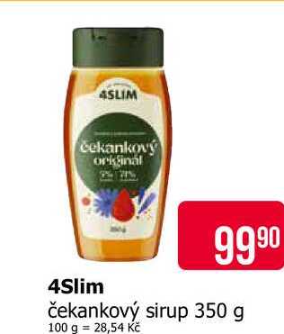  4Slim čekankový sirup 350 g