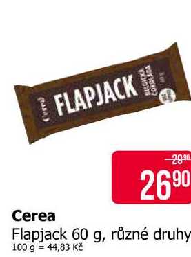 Cerea Flapjack 60 g, různé druhy