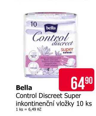 Bella Control Discreet Super inkontinenční vložky 10 ks