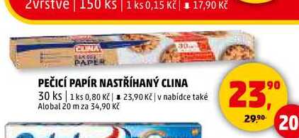 PEČICÍ PAPÍR NASTŘÍHANÝ CLINA, 30 ks