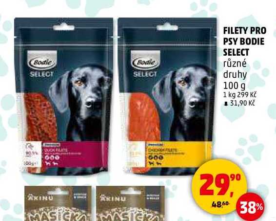 FILETY PRO PSY BODIE SELECT, 100 g 