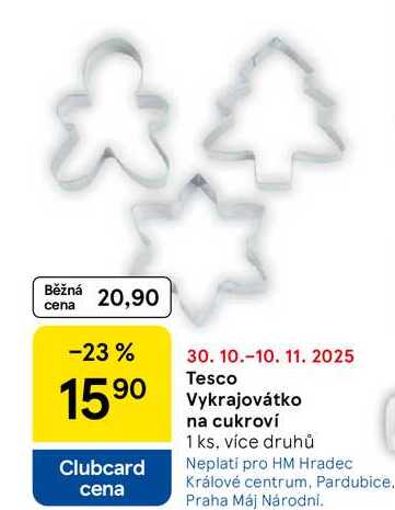 Tesco Vykrajovátko na cukroví, 1 ks, více druhů