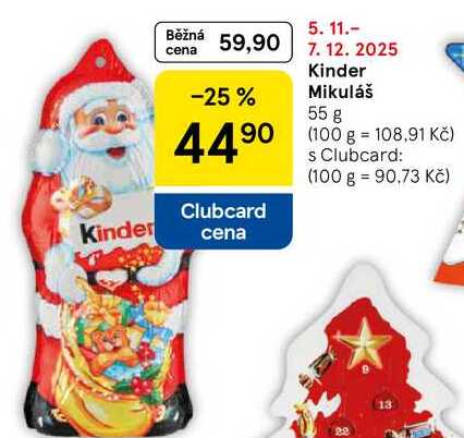 Kinder Mikuláš, 55 g