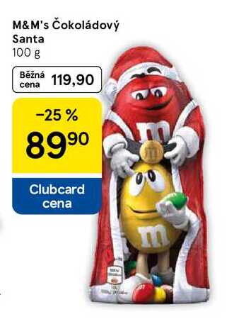 M&M's Čokoládový Santa, 100 g 