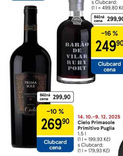 Cielo Primasole Primitivo Puglia, 1.5 l