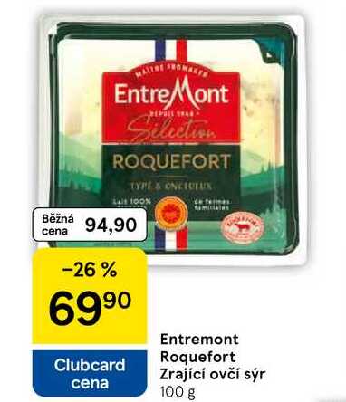 Entremont Roquefort Zrající ovčí sýr, 100 g